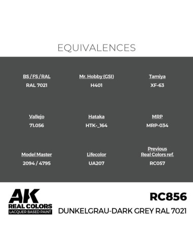 Real Colors: Dunkelgrau-Dark Grey RAL 7021 17 ml. 
