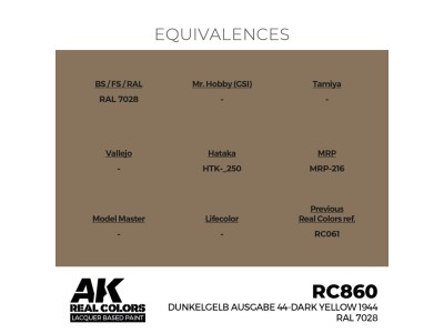 Real Colors: Dunkelgelb Ausgabe 44-Dark Yellow 1944 RAL 7028 17 ml. 