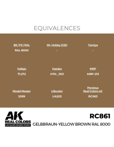 Real Colors: Gelbbraun-Yellow Brown RAL 8000 17 ml. 