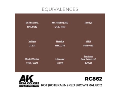 Real Colors: Rot (Rotbraun)-Red Brown RAL 8012 17 ml. 