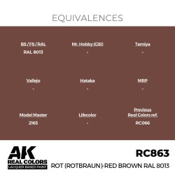 Real Colors: Rot (Rotbraun)-Red Brown RAL 8013 17 ml. 