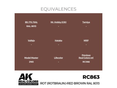 Real Colors: Rot (Rotbraun)-Red Brown RAL 8013 17 ml. 