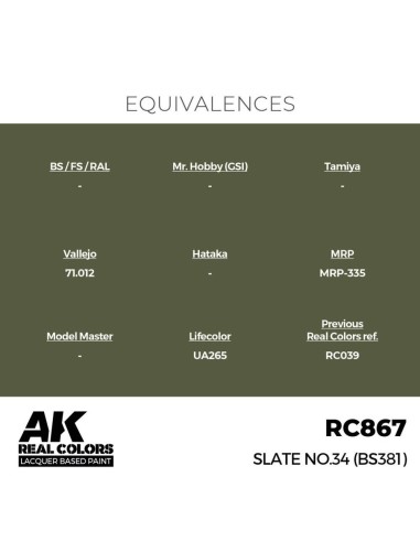 Real Colors: Slate No.34 (BS381) 17 ml. 