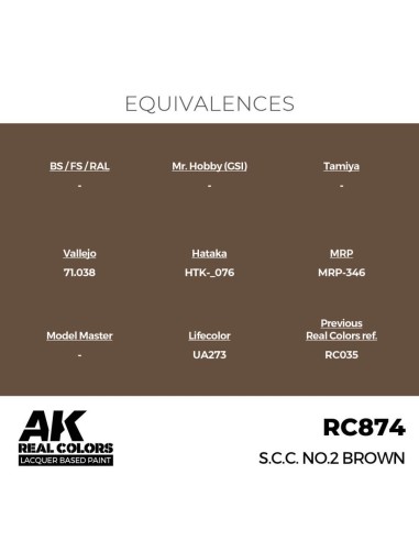 Real Colors: S.C.C. No.2 Brown 17 ml. 