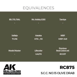 Real Colors: S.C.C. No.15 Olive Drab 17 ml. 