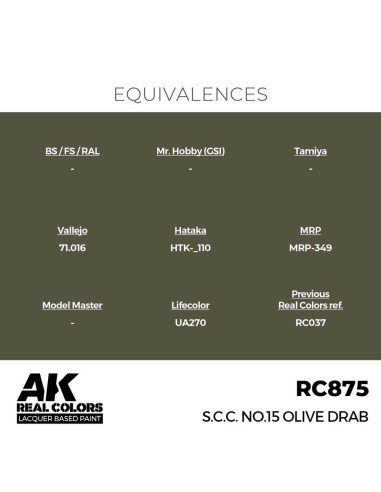 Real Colors: S.C.C. No.15 Olive Drab 17 ml. 