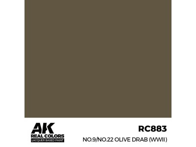 Real Colors: No.9/No.22 Olive Drab (WWII) 17 ml. 