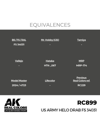Real Colors: US Army Helo Drab FS 34031 17 ml. 
