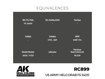 Real Colors: US Army Helo Drab FS 34031 17 ml. 