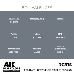 Real Colors: F-15 Dark Grey (MOD EAGLE) FS 36176 17 ml. 