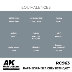Real Colors: RAF Medium Sea Grey BS381C/637 17 ml. 