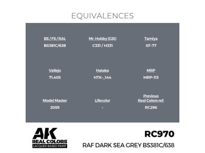 Real Colors: RAF Dark Sea Grey BS381C/638 17 ml. 