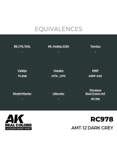 Real Colors: AMT-12 Dark Grey 17 ml. 