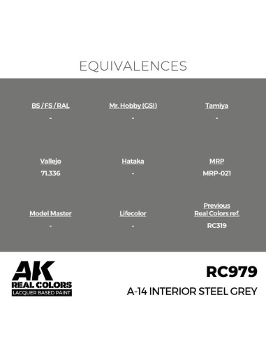 Real Colors: A-14 Interior Steel Grey 17 ml. 