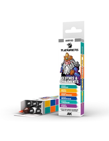 PLAYMARKERS SET - CLOTHES & ORNAMENTS  (6 ref.) 