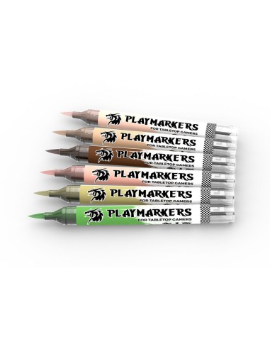 PLAYMARKERS SET - SKIN & FLESH TONES (6 ref.) 