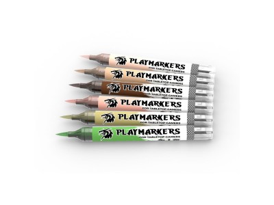 PLAYMARKERS SET - SKIN & FLESH TONES (6 ref.) 