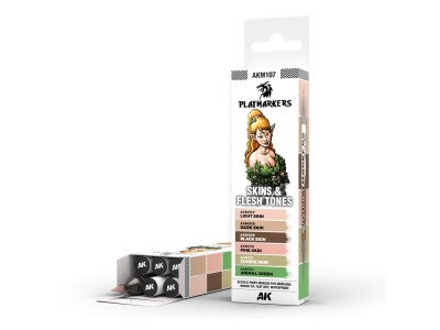 PLAYMARKERS SET - SKIN & FLESH TONES (6 ref.) 