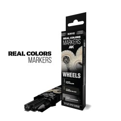 WHEELS - SET 3 REAL COLORS MARKERS 