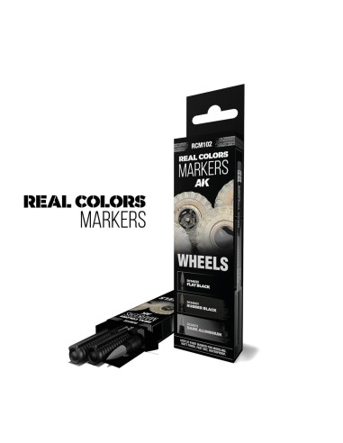 WHEELS - SET 3 REAL COLORS MARKERS 