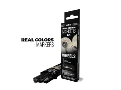 WHEELS - SET 3 REAL COLORS MARKERS 