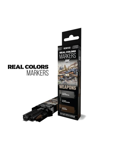 WEAPONS - SET 3 REAL COLORS MARKERS 