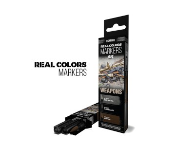 WEAPONS - SET 3 REAL COLORS MARKERS 