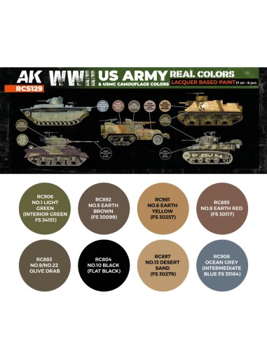 WWII US Army & USMC Camouflage Colors SET 