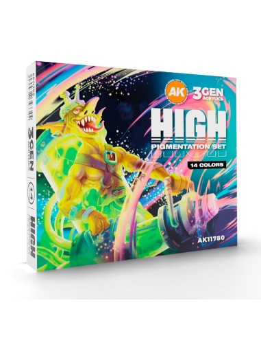 HIGH PIGMENTATION SET 14 COLORS 3GEN Acrylic 