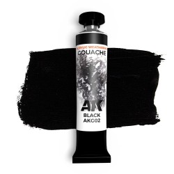 BLACK - AK GOUACHE 20 ml. 