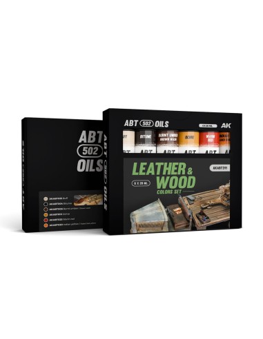 LEATHER & WOOD COLORS SET - ABT 502 OILS 