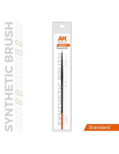 AK SYNTHETIC BRUSH - ROUND 2/0 