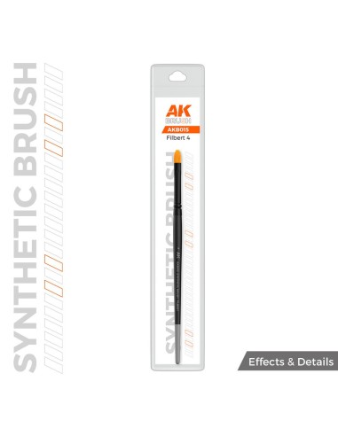 AK SYNTHETIC BRUSH - FILBERT 4 