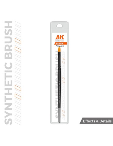 AK SYNTHETIC BRUSH - FILBERT 6 