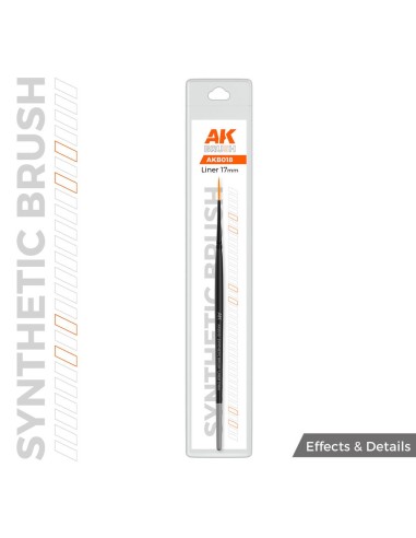 AK SYNTHETIC BRUSH - LINER 17mm 