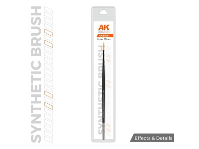 AK SYNTHETIC BRUSH - LINER 17mm 