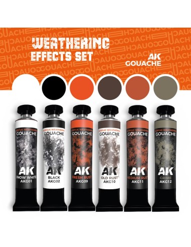 WEATHERING EFFECTS SET - AK GOUACHES 