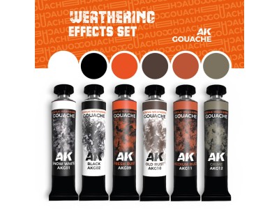 WEATHERING EFFECTS SET - AK GOUACHES 