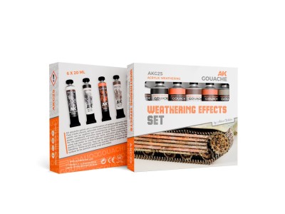 WEATHERING EFFECTS SET - AK GOUACHES 