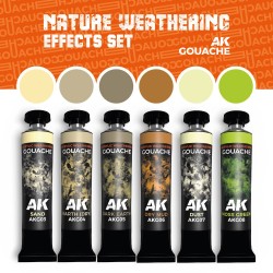 NATURE WEATHERING EFFECTS SET - AK GOUACHES 