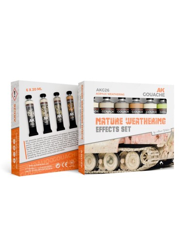 NATURE WEATHERING EFFECTS SET - AK GOUACHES 