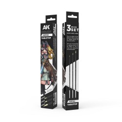 TABLETOP SYNTETHIC BRUSHES SET (3 brushes)  2