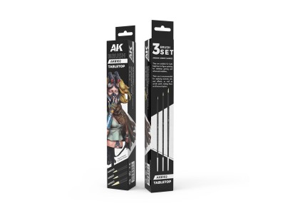 TABLETOP SYNTETHIC BRUSHES SET (3 brushes) 