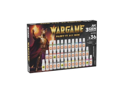 WARGAME PAINT IT ALL BOX 36 COLORS 3GEN 