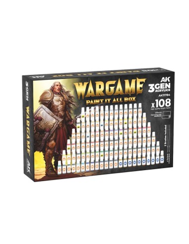 WARGAME PAINT IT ALL BOX 108 COLORS 3GEN 