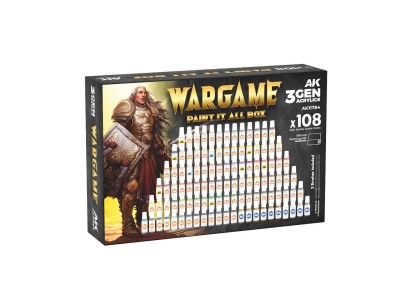 WARGAME PAINT IT ALL BOX 108 COLORS 3GEN 