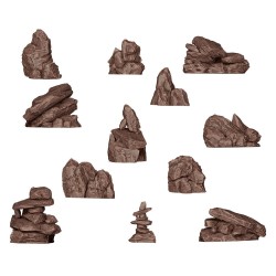 ROCKS & TORS - BASING BITS 12 pieces  2