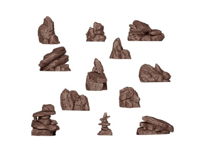 ROCKS & TORS - BASING BITS 12 pieces 