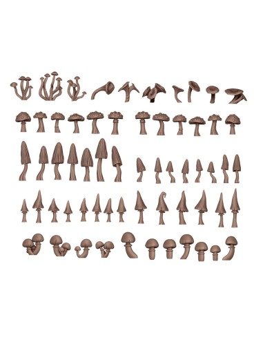 FOREST MUSHROOMS - BASING BITS 63 pieces 