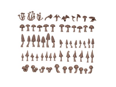 FOREST MUSHROOMS - BASING BITS 63 pieces 